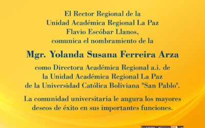 NOMBRAMIENTO DE LA DIRECTORA ACADÉMICA REGIONAL LA PAZ