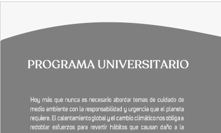 PROGRAMA UNIVERSITARIO DE EDUCACIÓN AMBIENTAL
