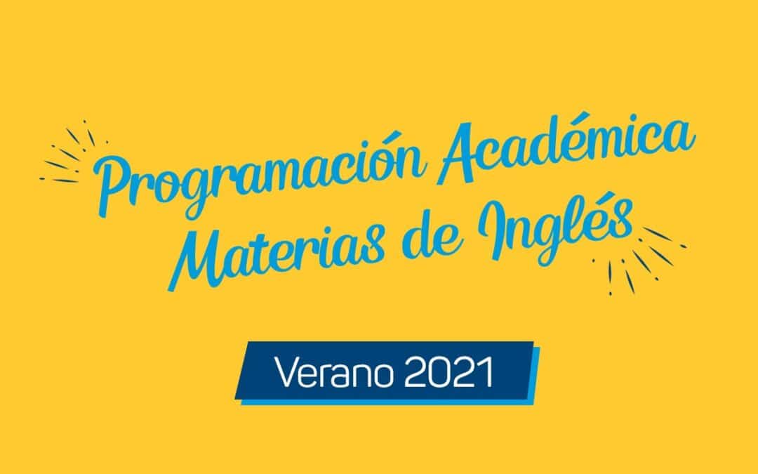 Materias de Inglés Verano 2021