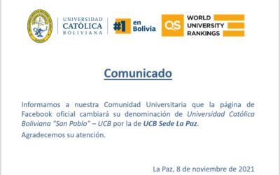 Cambio de nombre de la Universidad en Facebook