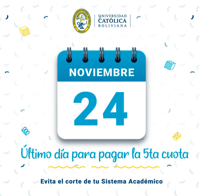 Último día para pagar la 5ta Cuota