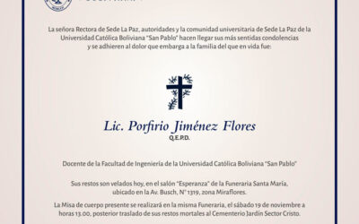 Obituario Lic. Porfirio Jiménez Flores