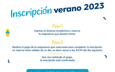 Reservas e inscripción para el curso de verano 2023