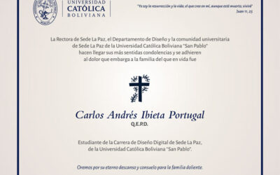 Obituario del estudiante Carlos Andrés Ibieta Portugal