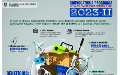 CONVOCATORIA: PROGRAMA BECA COLOMBIA PARA EXTRANJEROS 2023-II