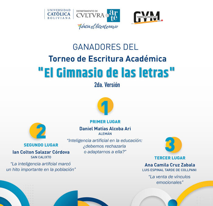 Ganadores del Torneo de Escritura Académica «GYM de las letras»
