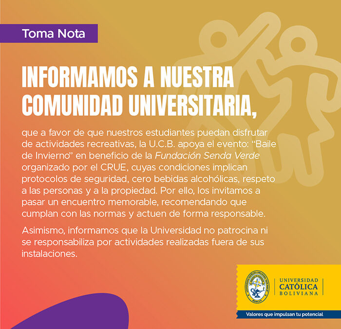 Comunicado Baile de Invierno