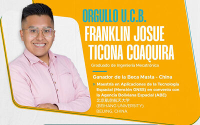 Franklin Josue Ticona Coaquira graduado de Ing. Mecatrónica obtuvo la beca MASTA de China
