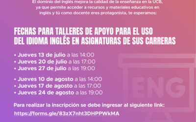 Talleres de apoyo para el uso del idioma inglés en asignaturas