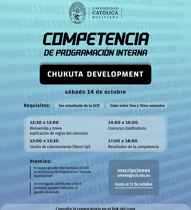 Convocatoria Competencia de Programación interna “Chukuta Development”