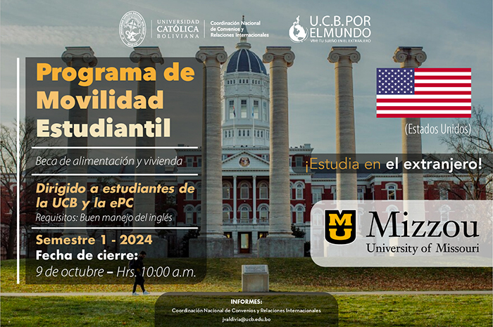 Convocatoria Universidad de Missouri de Estados Unidos