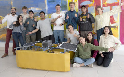 Estudiantes de Bolivia y Bélgica construyen un robot para descontaminar el lago Titicaca