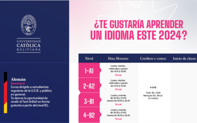 Oferta de idiomas para el semestre 2024