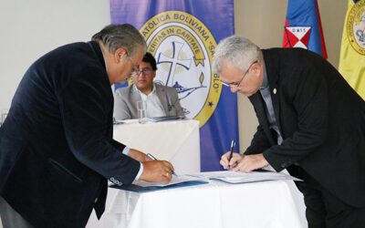 La U.C.B. y la UMSS firman convenio de cooperación para intercambio de servicios