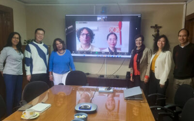 Autoridades de la Universidad Católica Boliviana- Sede La Paz y el Centro de Idiomas UCB dan una Cálida Bienvenida al Profesor de Chino del Instituto Confucio