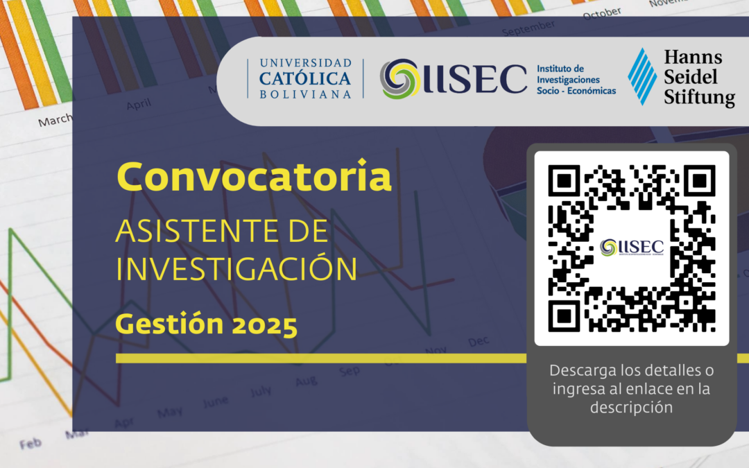 Convocatoria para asistente de investigación en el Instituto de Investigaciones Socioeconómicas (IISEC)