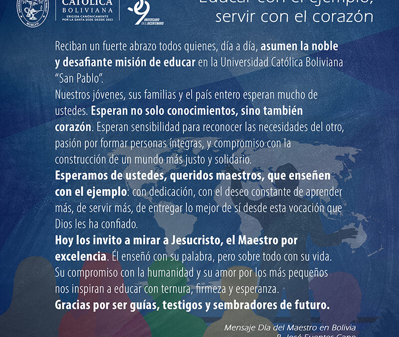 Educar con el ejemplo, servir con el corazón