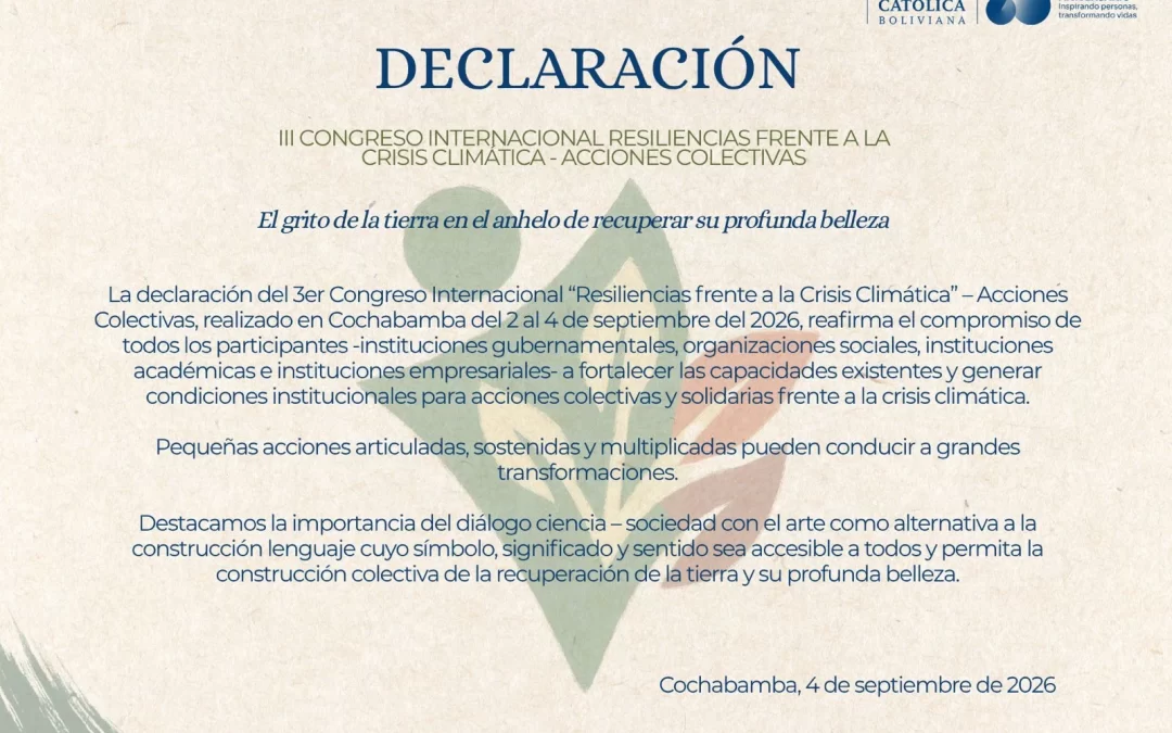 El grito de la tierra en el anhelo de recuperar su profunda belleza
